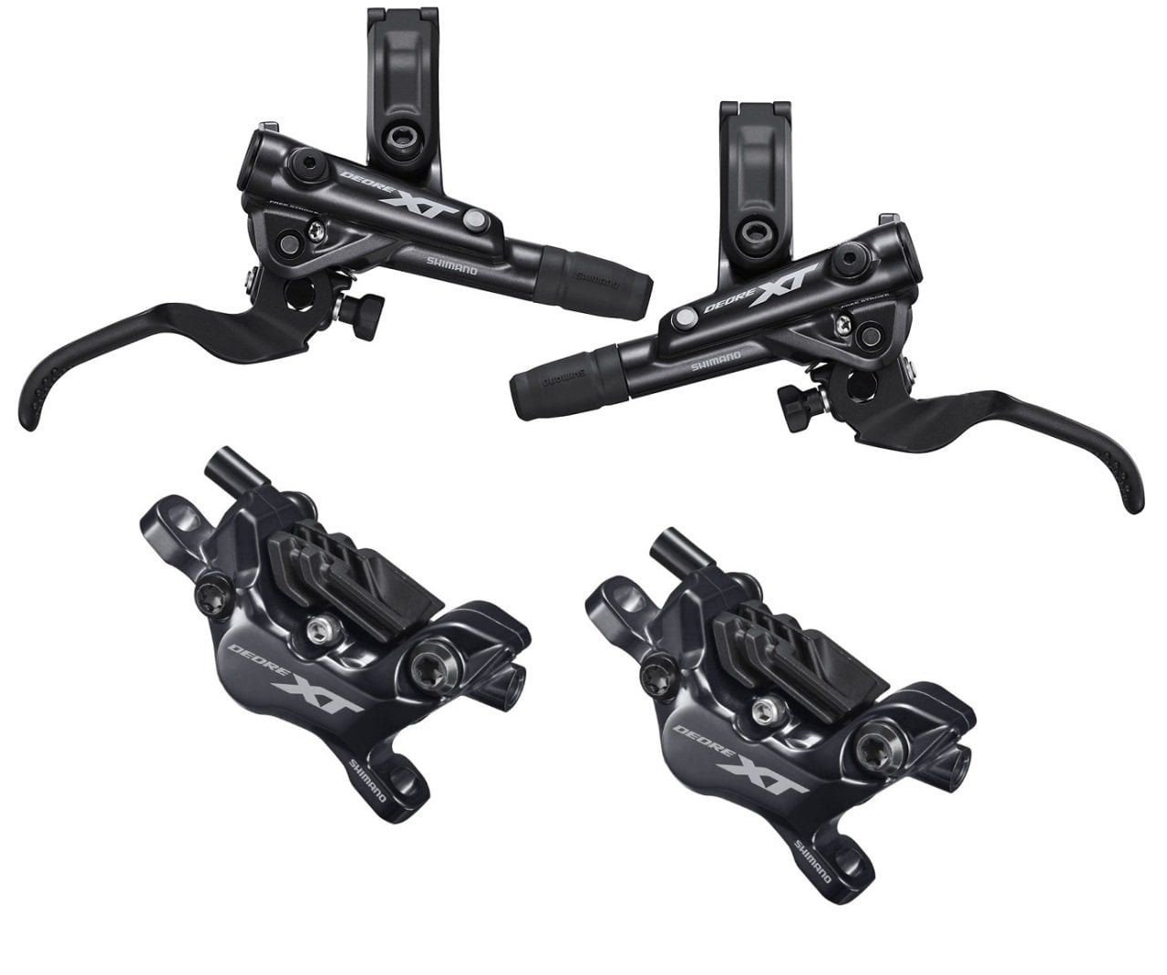 Shimano Deore XT M8120 4 Piston Hidrolik Disk Fren Seti Ön&Arka (BR-M8120) | (BL-M8100)