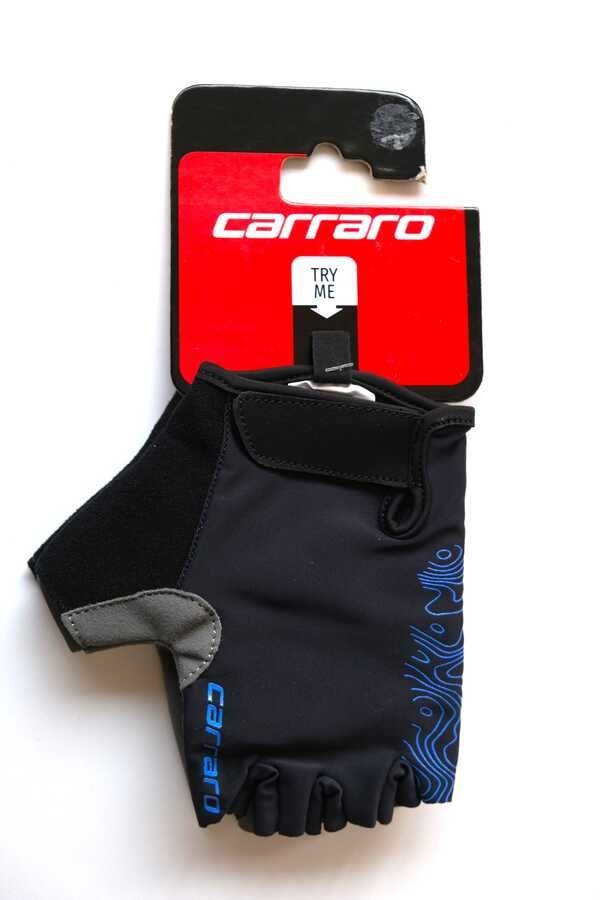 Carraro Kısa Parmak Eldiven Siyah-Mavi -M Beden- CR-23012