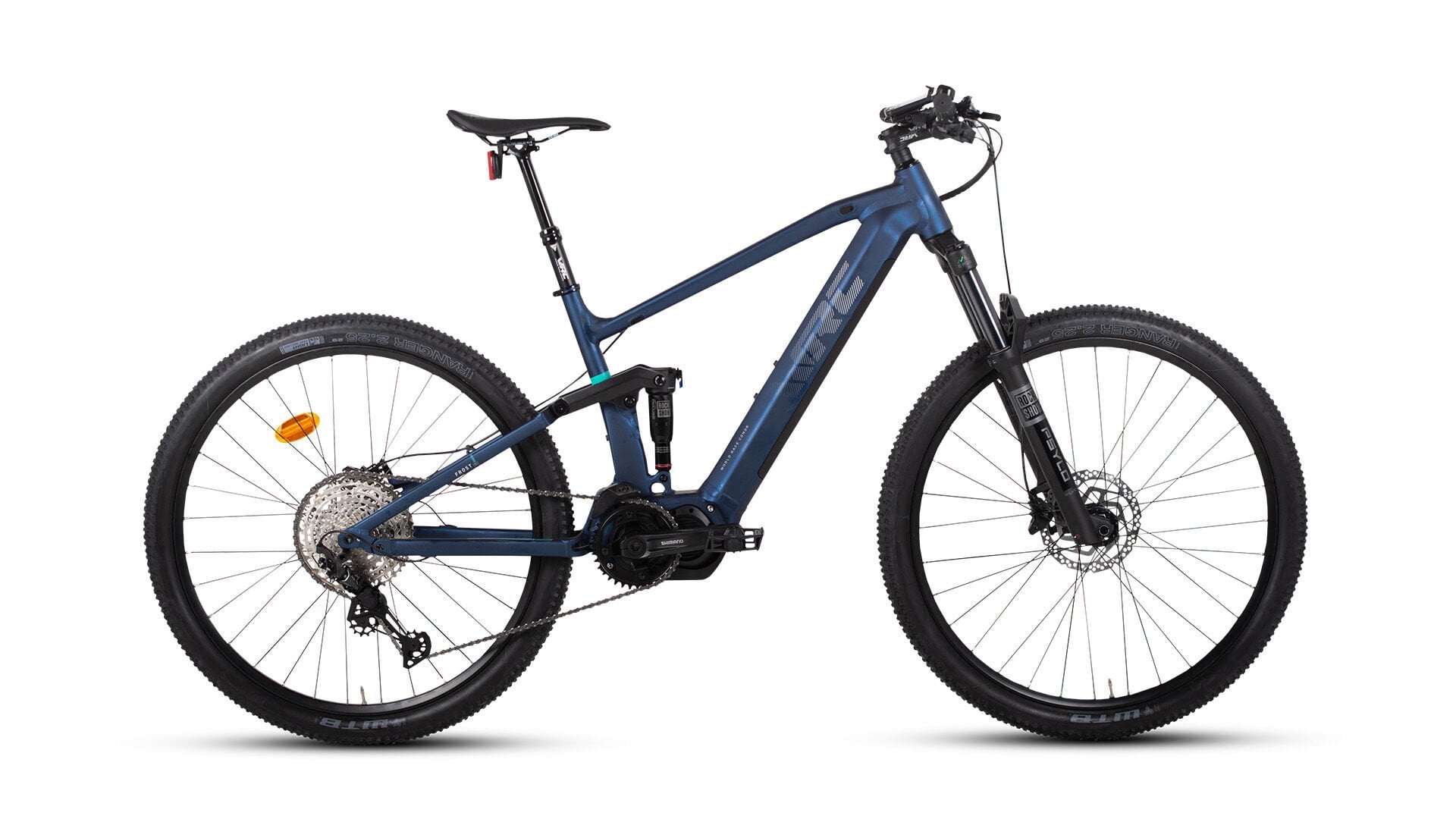 WRC Frost XT E7000 E-FS Trail 29 Elektrikli Bisiklet - Mat Koyu Mavi Yeşil 44cm