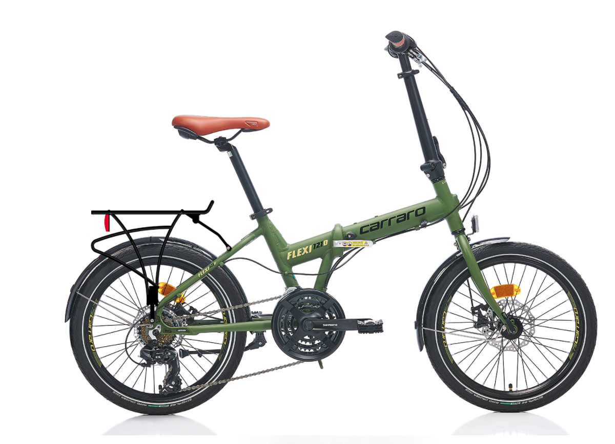 Carraro Flexi 121 D Katlanır Bisiklet Disk Fren Mat Haki
