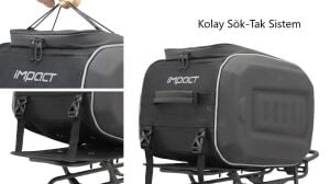 İmpact E-HUMP E-Bike Arka Çanta 25 Litre - Pil Bölmeli Kablo Çıkışlı